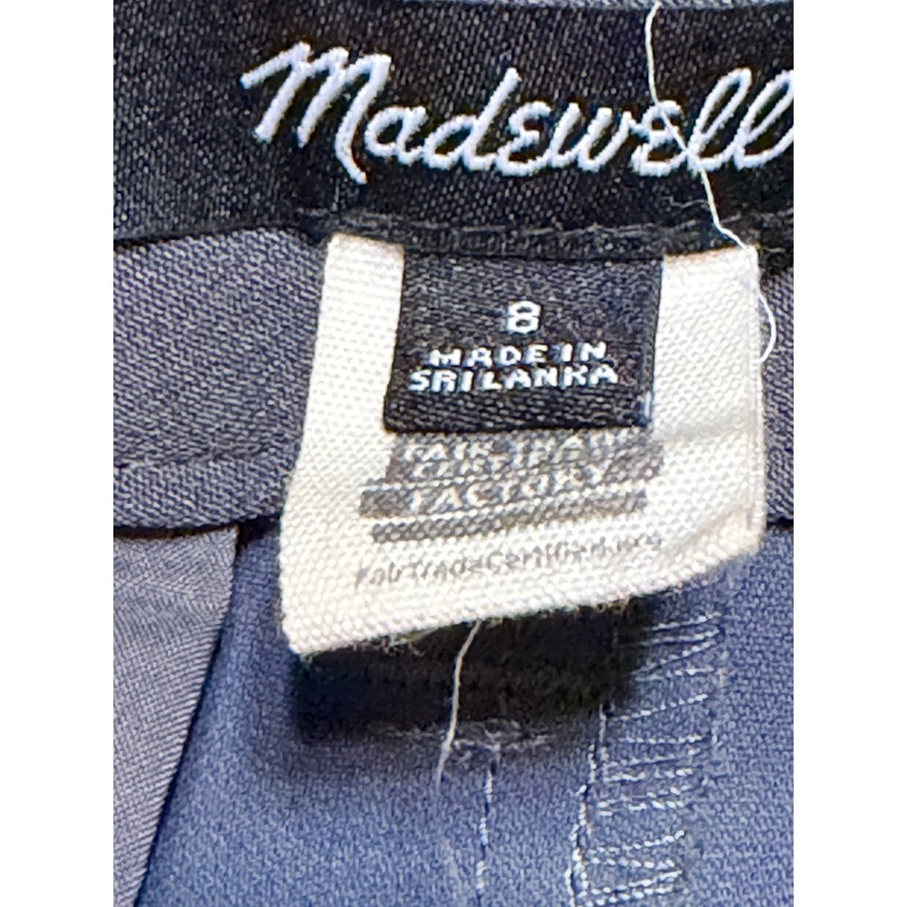 Madewell Women 8 Gray Blue Pleated High Rise Tapered Trouser Pant Workwear Slack - Picture 4 of 6
